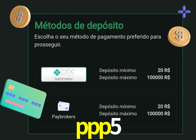 O cassino ppp5 oferece uma grande variedade de métodos de pagamento
